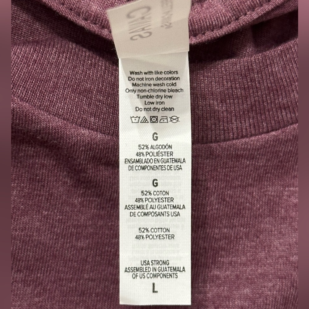 Women’s NWOT Valentine’s Day Graphic T-shirt Burgundy Thick Thigh Vibes Hearts - Picture 5 of 5